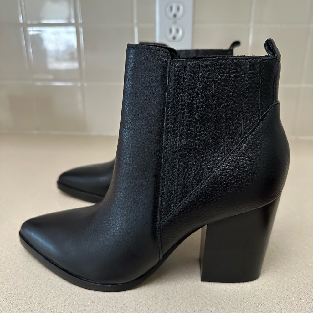 Black Leather Ankle Boots